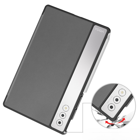 Pouzdro pro Lenovo Yoga Tab Plus, Smartcase, šedé