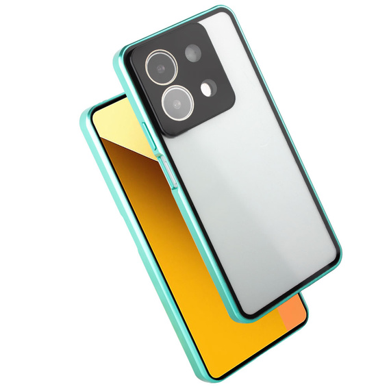 Pouzdro pro Xiaomi Redmi Note 13 5G, Magnetic Dual Glass, zelené