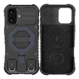 Pouzdro pro iPhone 17, pro MagSafe, pancéřované se stojánkem, černé