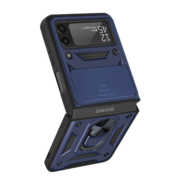 Pouzdro pro Samsung Galaxy Z Flip3 5G, CamShield Slide, modré