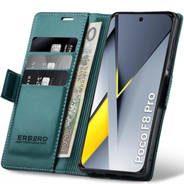 Pouzdro s klopou ERBORD Glossy Litchi pro Xiaomi Poco F8 Pro