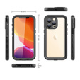 Vodotěsné pouzdro IP68 pro iPhone 13 Pro, SHELLBOX, černé