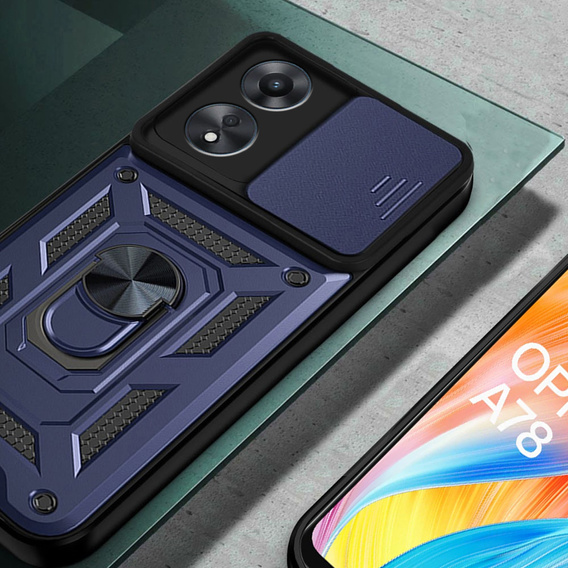 Pouzdro pro Oppo A78 4G, CamShield Slide, modré