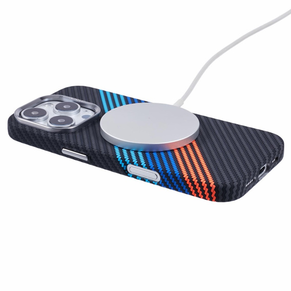Pouzdro pro iPhone 16 Pro, Carbon Fiber MagSafe, námořnicky modré