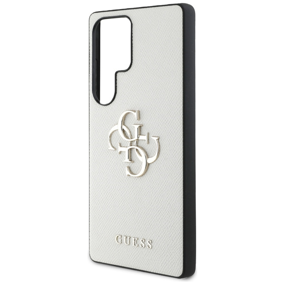 Pouzdro GUESS pro Samsung Galaxy S25 Ultra, 4G Big Metal Logo, béžové