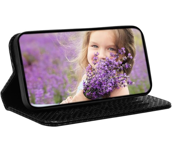 Flipové pouzdro pro Infinix Hot 40i, Wallet Rhombus, černé