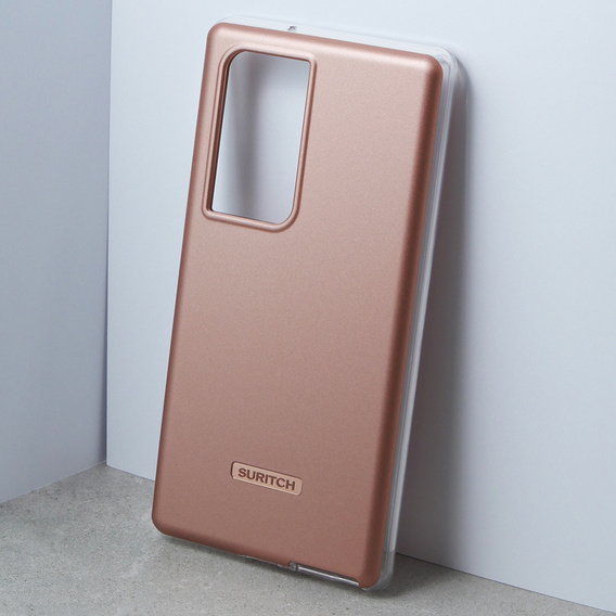 Pouzdro pro Samsung Galaxy S23 Ultra, Suritch Full Body, růžové rose gold