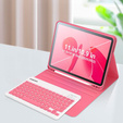 Pouzdro + klávesnice iPad 10.9 2022 10 Gen, Pen Slot, růžové rose gold