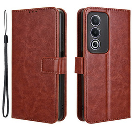 Klopové pouzdro pro Oppo A80, Crazy Horse Wallet, hnědé