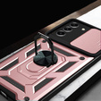 Pouzdro pro Samsung Galaxy S21 FE, CamShield Slide, růžové rose gold
