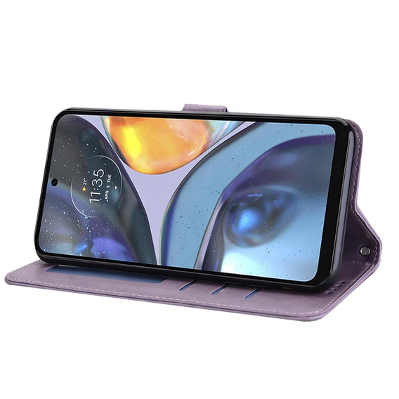 Klopové pouzdro pro Motorola Moto G22, tree, fialové