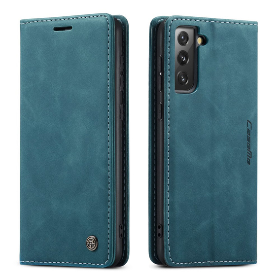 Pouzdro CASEME pro Samsung Galaxy S21 FE, Leather Wallet Case, zelené
