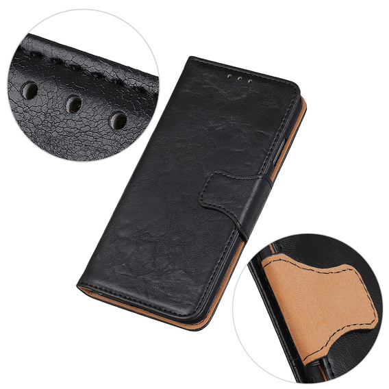 Flipové pouzdro Split Leather Wallet pro OnePlus Nord 2 5G, Split Leather Wallet, černé