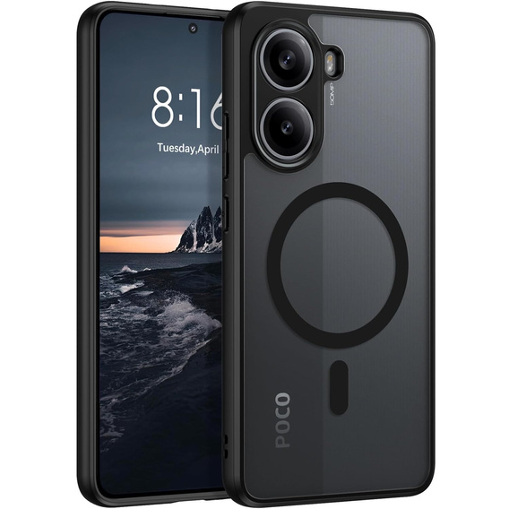 Pouzdro pro Xiaomi Poco X7 Pro 5G, pro MagSafe, ERBORD Matt Case, černý