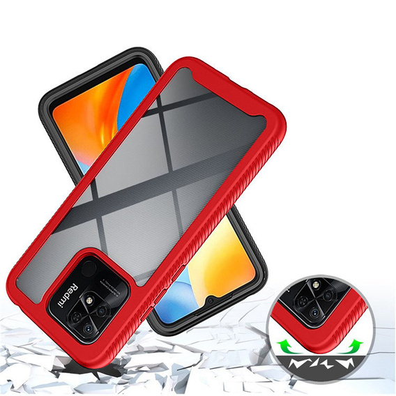 Pouzdro pro Xiaomi Redmi 10C, Shockproof, s fólií, modré