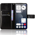 Klopové pouzdro pro Nothing Phone 3A Pro, Crazy Horse Wallet, černé