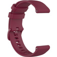 Pasek Silikonowy 18mm do Garmin Vivomove 3S / Vivoactive 4S, Wine Red