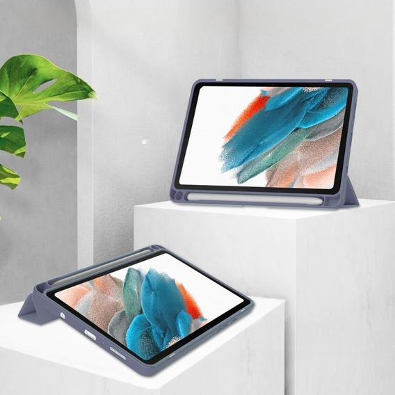 Pouzdro pro Samsung Galaxy Tab A9, Smartcase Hybrid, se slotem na stylus, fialové