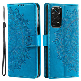 Klopové pouzdro pro Xiaomi Redmi Note 11/11S, Mandala, modré