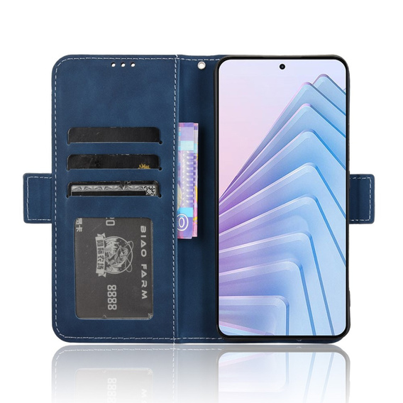 Klopové pouzdro pro Xiaomi Redmi Note 14 4G, Card Slot, námořnicky modré