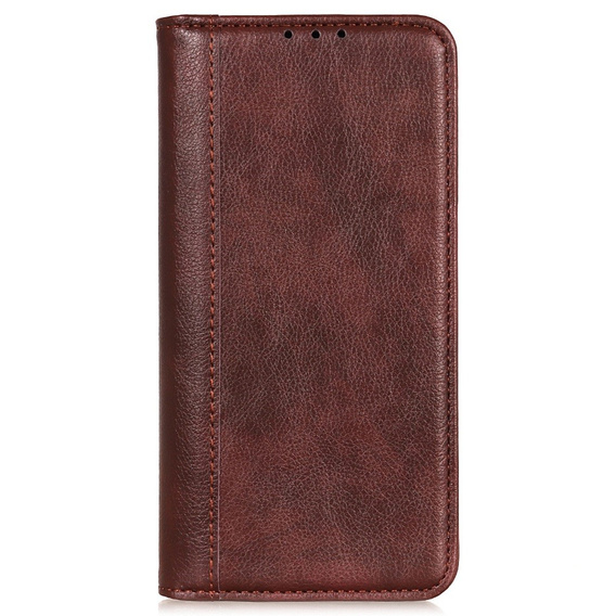 Pouzdro pro Samsung Galaxy S23 Ultra, Wallet Litchi Leather, hnědé