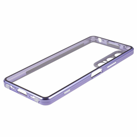 Pouzdro pro Sony Xperia 1 V, Magnetic Dual Glass, fialové
