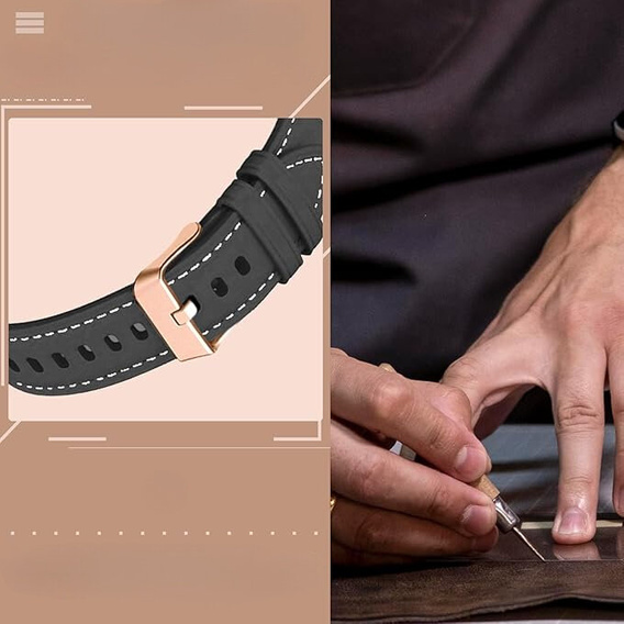 Univerzální kožený řemínek 20 mm, černý