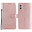 Klopové pouzdro pro Motorola Moto G53 5G, Mandala Flower, růžové rose gold