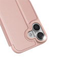 Dux Ducis pouzdro pro iPhone 17, Skin Pro, s klopou, s přihrádkou na kartu, růžové
