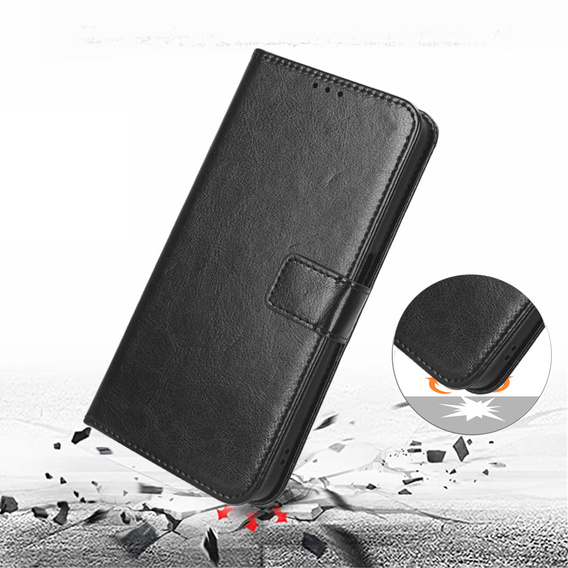 Klopové pouzdro pro Oppo A5 5G / A5m, Crazy Horse Wallet, černé