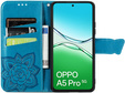Klopové pouzdro pro Oppo A5 Pro 5G, Butterfly, modré