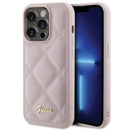 Pouzdro Guess Quilted Metal Logo pro iPhone 15 Pro