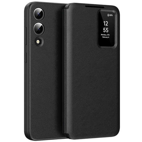 Flipové pouzdro pro Samsung Galaxy S25 Edge, Smart View Wallet, černé