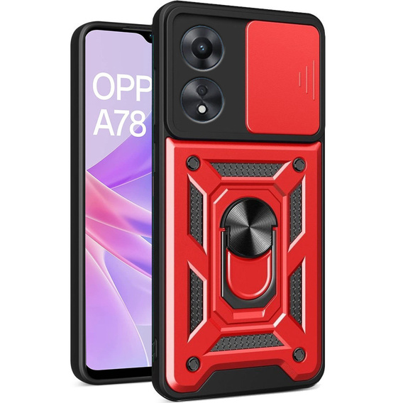 Pouzdro pro Oppo A78 5G, CamShield Slide, červené