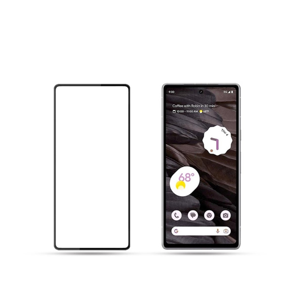 Tvrzené sklo Mocolo Full Glue pro Google Pixel 8A, černý rámeček