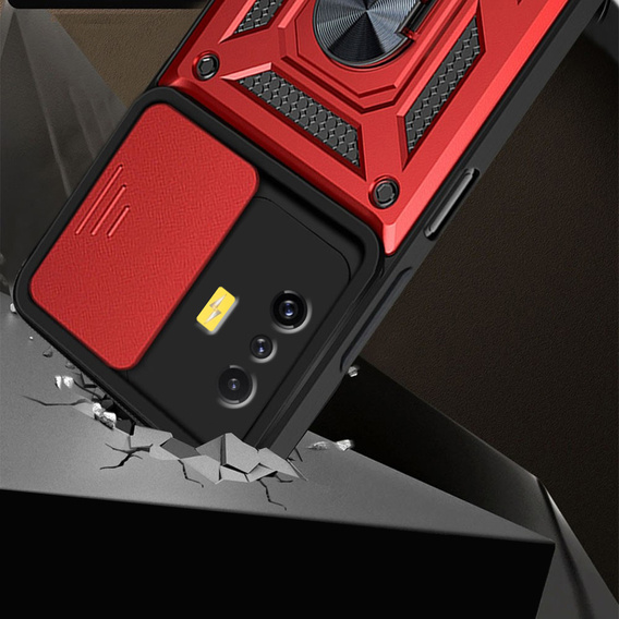 Pouzdro pro Xiaomi Poco F4 GT, CamShield Slide, červené
