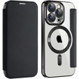 Klopové pouzdro pro iPhone 15 Pro, RFID Wallet MagSafe CamShield, černé