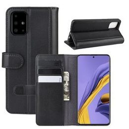 Klopové pouzdro pro Samsung Galaxy A51, Leather Flexi Book, černé