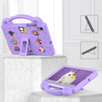 Dětské pouzdro pro Samsung Galaxy Tab S6 Lite 10.4 2020/2022 / Tab A7 2020 T500 / T505 / Tab S6 T860/T865, Cute Patterns, se stojánkem, fialové
