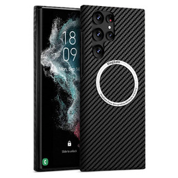 Pouzdro pro Samsung Galaxy S21 Ultra, Magsafe Slim Carbon, černé