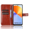 Klopové pouzdro pro Infinix Note 30, Crazy Horse Wallet, hnědé