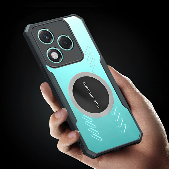 Pouzdro pro Honor 400 Lite, s magnetickou fólií, transparentní / černé