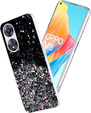 Pouzdro pro Oppo A78 5G, Glittery, černé