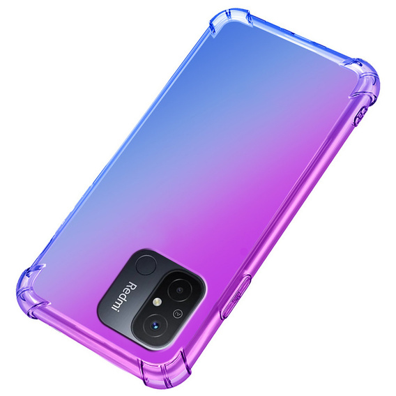 Pouzdro pro Xiaomi Redmi 12C, Gradient Dropproof, Fialová / modrá
