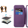 Klopové pouzdro pro Samsung Galaxy A56, RFID Wallet MagSafe CamShield, fialové