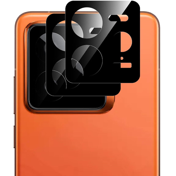 2x Tvrzené sklo na fotoaparát pro Realme GT 7 Pro, černé
