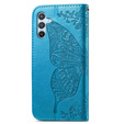 Klopové pouzdro pro Samsung Galaxy A56, Butterfly, modré