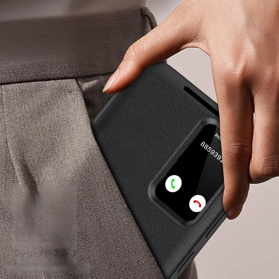 Flipové pouzdro pro Samsung Galaxy S24 Ultra, Smart View Wallet, černé