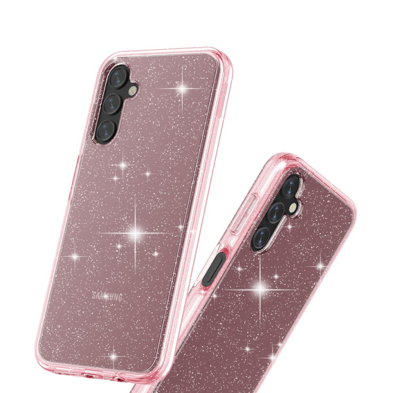 Pouzdro pro Samsung Galaxy A14 4G/5G, Glittery Powder, růžové