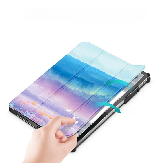 Pouzdro pro Lenovo Tab P11 Pro Gen 2 2022, Smartcase Pen Slot, deer in mountains